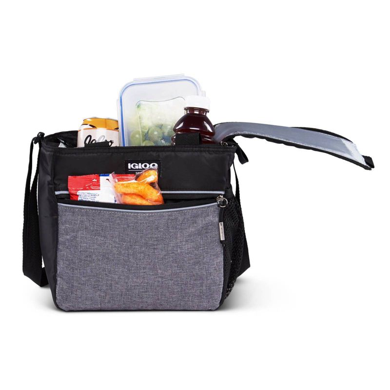 Igloo 9 Can Balance Mini City Cooler Lunch Tote- Gray/Black, 4 of 17