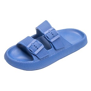 Womens Slip-on Sandals – Casual, Cute & Comfortable Slippers for Summer – Use Indoor or Outdoor adjustable buckle straps - 1 of 4