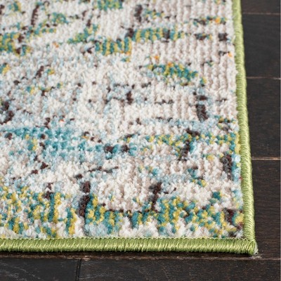 Turquoise Tides Hand-Knotted 2'2" x 4' Synthetic Area Rug
