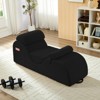 Mjkone Corduroy Yoga Chaise Lounge Chair,Curved Yoga Lounger Sofa with Movable Headrest/Waist Cushion/Footrest,Non-Slip Bottom - 4 of 4