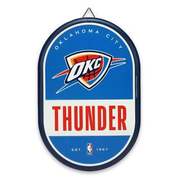 NBA Oklahoma City Thunder Embossed Metal Pill Wall Sign