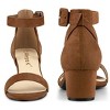 Perphy Women's Open Toe Ankle Strap Block High Heels Sandals - 2 of 3
