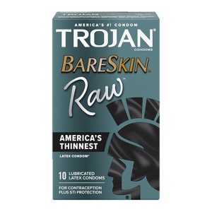 Trojan Bareskin Raw Lubricated Latex Condoms - 1 of 4