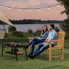 MaseiKar Outdoor Teak Bench, Park Bench for 2 People, Ergonomic Patio Seating, Weather-Resistant and Durable Design, Perfect for Yard, Poolside - 2 of 4