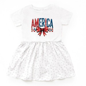 The Juniper Shop Coquette America Checkered Infant Dress - 18M - White Spot - 1 of 4