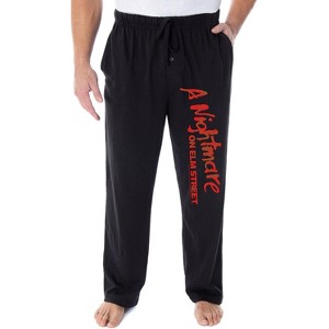 A Nightmare On Elm Street Men's Classic Logo Lounge Bottoms Pajama Pants Black - 1 of 3