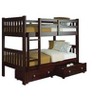 Donco Kids Austin Mission Twin Over Twin Cappuccino Bunkbed with Dual Underbed Drawers - 4 of 4