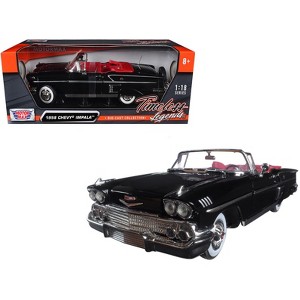 1958 Chevrolet Impala Convertible Black with Red Interior
