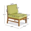 GDFStudio Abena Outdoor Acacia Wood 3 Seater Sofa with 50,000 BTU Fire Pit - 4 of 4