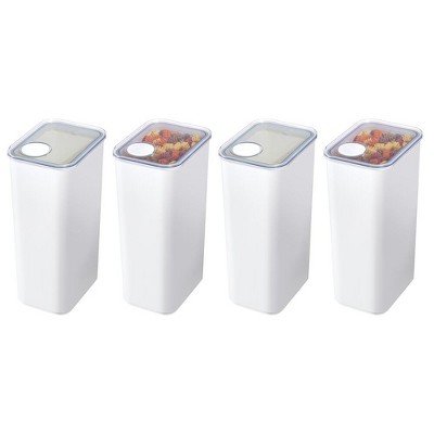 iDesign Extra Large Canister with Removable Pour Cap - Set of 4 - White