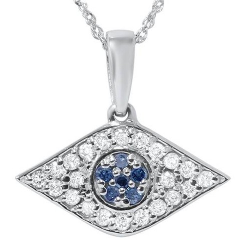 Lockey Blue Diamond Lock Necklace