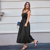 Women's Elegant Black Ruched Bodice Maxi Wedding Guest Dress - Cupshe - 2 of 4