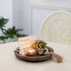 LunaLulinlk Turntable Wood Lazy Susan Organizer For Table Top, Decorative Round Candle Holder Trays for Kitchen Countertop - 2 of 4