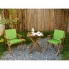 ARTPLAN Outdoor Chair Cushions for Patio Furniture, Waterproof Outdoor Cushions, Round Corner Patio Chair Cushions Set of 4 with Ties,17"x16"x2" - 3 of 4
