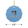 Johns Hopkins University Primary Logo Porcelain Scalloped Holiday Christmas Tree Ornament - 3 of 4