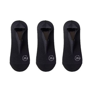 Anna-Kaci Men's No-Show Mesh Socks with Non-Slip Silicone Heel Grip and Breathable Low-Cut Design 3-Pack - 1 of 4