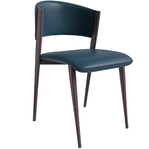 LeisureMod Aspen Modern Dining Chairs, Upholstered Leather Kitchen Room Chairs, with Metal Legs, Stylish and Ergonomic Design - 1 of 4