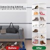 Rotating Shoe Rack Tower, 360° Round Rotating Storage Tower, White Spinning Shoe Rack Tower Shoe Storage - 3 of 4