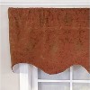 RLF Home 3" Rod Pocket High Quality Fabric Kamau Garnet Regal Valance for Windows 50" x 17" Garnet - 4 of 4