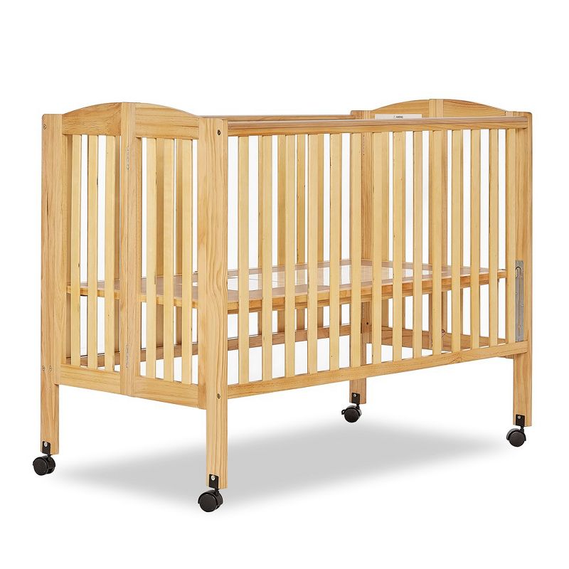 Dream On Me Full Size 2-in-1 Folding Stationary Side Crib, 6 of 9