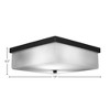 Toltec Lighting Nouvelle 2 - Light Flush Mount in  Espresso with 13" White Muslin Shade - 2 of 2