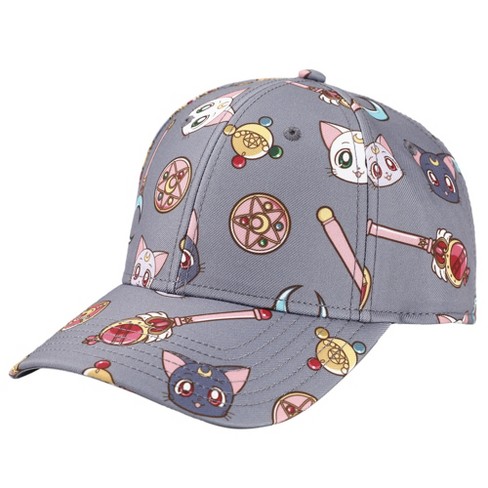Sailor Moon Cats & Symbols All Over Print Snapback Hat - image 1 of 4