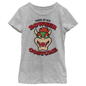 Girl's Nintendo Super Mario Bowser Costume T-Shirt - 1 of 4