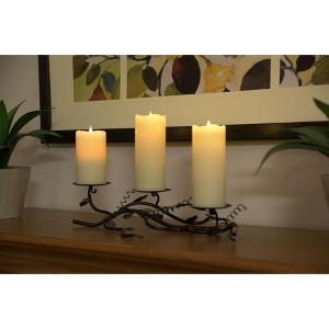 Pacific Accents 3x9 Ivory Melted Top 3D Virtual Elegant Flame Simplistic Candle - 1 of 2