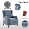 Vynxaria Wingback Pushback Recliner Chair Fabric Upholstered, Side Storage Pocket, 110°-150° Recline, 300lbs Capacity, 8 Colors - 4 of 4