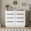 ORRD White 8-Drawer Dresser for Bedroom, 47.2" Long Clothing Storage Cabinet with Wide Top, Chest of Drawers for Living Room & Entryway - 2 of 4