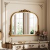 BEAUTYPEAK Arched Vintage Baroque Bathroom Vanity Mirrors - 2 of 4