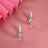 SOHI Women's Crystal Silver Bling Hoop Earrings - 2 of 4