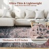Washable Rugs 4x7 Non-Slip ¨C Vintage Distressed Low Pile Area Rug Fade Resistant Machine Woven Carpet with Classic Aged Design - 4 of 4