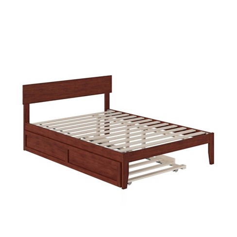 Full Boston Bed With Trundle Walnut - Afi : Target