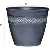 Classic Home and Garden Indoor/Outdoor Round Corinthian Resin Flower Pot Planter - 4 of 4