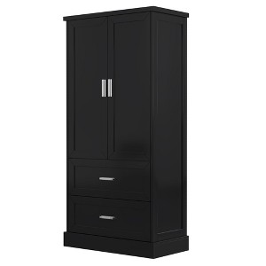 NicBex 64 Inch Tall Bathroom Storage Cabinet,Large Storage Cabinet with 2 Drawers and 2 Doors - 1 of 4