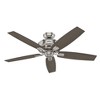 Hunter 52" Bennett Lighted Ceiling Fan Brushed Nickel with Grey Walnut/Light Grey Oak Blades - 4 of 4