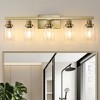 DAKAFUL Modern Bathroom Vanity Light, 4/5/6/8/10-Light Vanity Fixtures with Clear Glass Shade, Reversible Wall Sconces Over Mirror,for Bedroom - 2 of 4