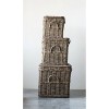 Storied Home Set of 3 Rattan Baskets with Lids and Leather Buckles Brown: Rectangular Woven Organizers, SFI Certified - 3 of 4