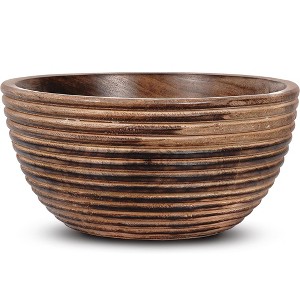 Mela Artisans Wooden Bowl for Decor, Candies - Jasmine, Darma, Jai, Doon Valley - 1 of 4