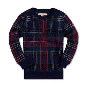 Hope & Henry Boys' Long Sleeve Intarsia Crew Neck Pullover Sweater, Kids