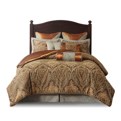 Gracie Mills Wilma 9-Piece Medallion Jacquard Comforter Set