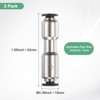 Unique Bargains Nickel Plated Brass Push To Connect One Way Quick Release Check Valve 2 Pcs - 3 of 4