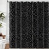Shower Curtain Bathroom, Waterproof Fabric Bath Curtain 72Wx72H Luxury Black Leopard Cute Set with 12 Hooks - 2 of 4