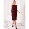 Hobemty Women's Office Layered Sleeveless Work Sheath Dresses - 3 of 4
