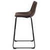 NicBex Counter Height Bar Stools Set of 2,Faux Leather Barstools with Backrest,Stool Chair with Footrest,Counter Stools for Island&Dining,Brown - 4 of 4