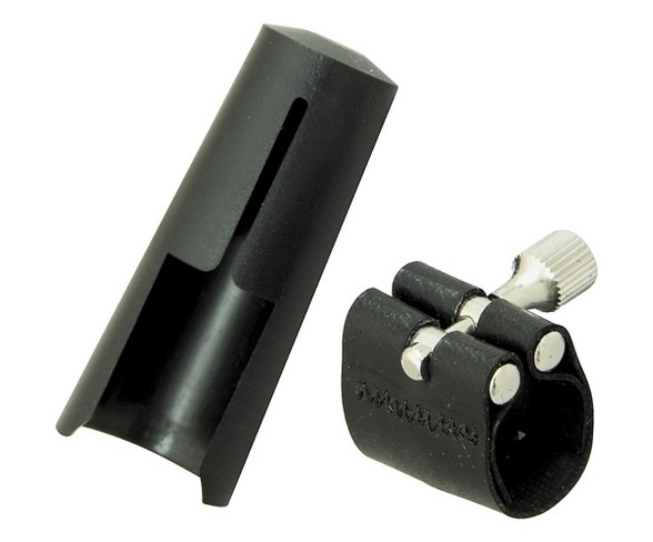 Rovner Dark Soprano Saxophone Ligature and Cap 1MD Most Metal Soprano Sax