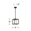 Possini Euro Design Conroe Matte Black Metal Mini Pendant Light 9" Wide Sheer Outer White Glass Inner Shade for Dining Room Home Foyer Kitchen Bedroom - image 4 of 4