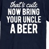 Men's - Instant Message - That's Cute Now Bring Your Uncle A Beer Short Sleeve Graphic T-Shirt - 2 of 4