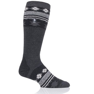 Heat Holders® Men's Franz Freerider ULTRA LITE™ Snowsports Long Socks | Thermal Yarn | Lightweight Winter Socks Tight Fit Shoes | Warm + Soft, Hiking, Cabin, Cozy at Home Socks | 3X Warmer Than Cotton - 1 of 2